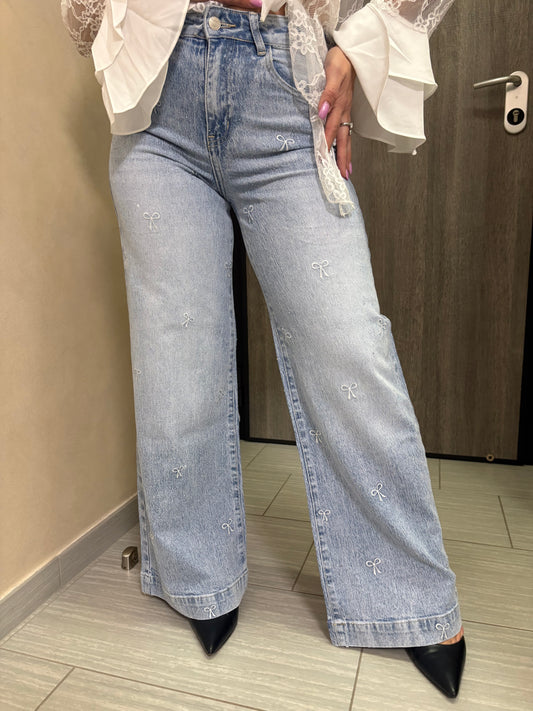Jeans fiocco